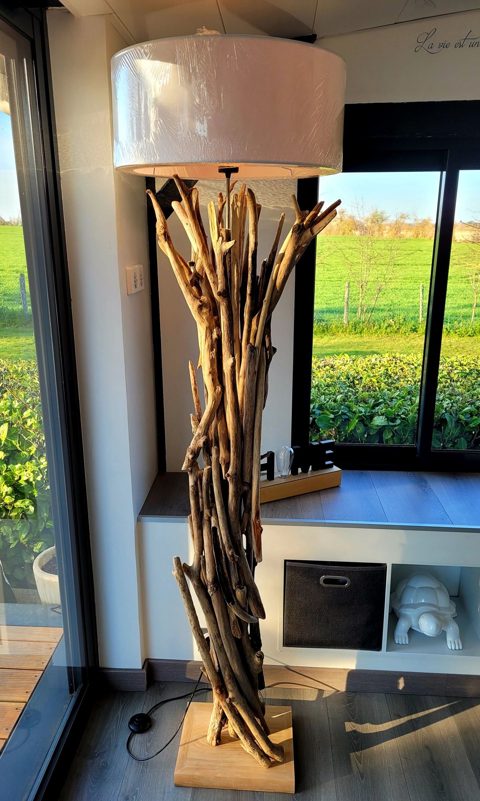 Lampes en bois flotté